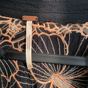 Free People XS Long Sleeve Embellished Top